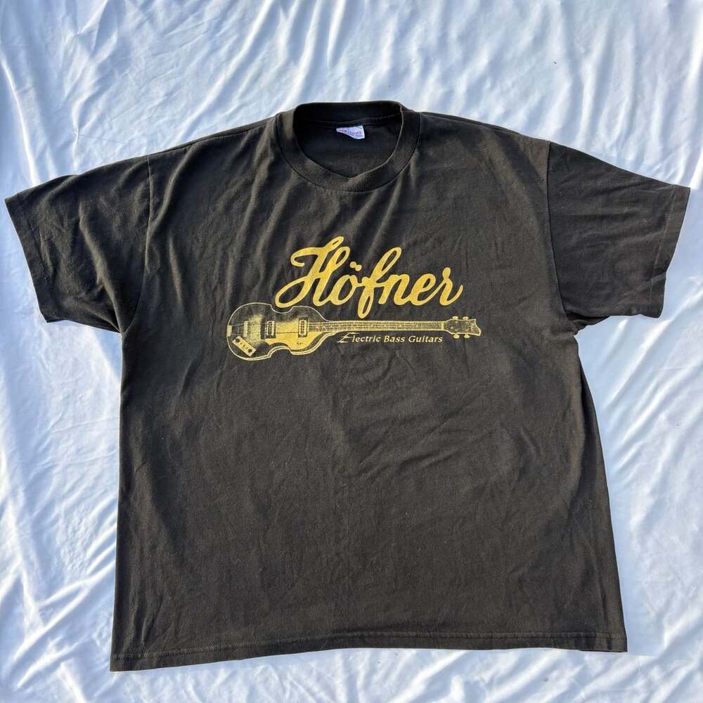 Hofner Vintage Electric Bass Guitars XL Black T-Shirt